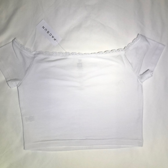 White, Off the shoulder, crop top - Picture 2 of 3